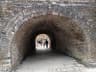 Brick tunnel walkway inside Nantou Ancient City in Shenzhen