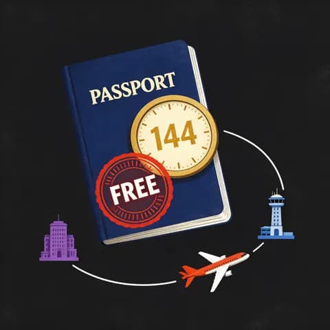 Illustrated visa-free entry document for China travel