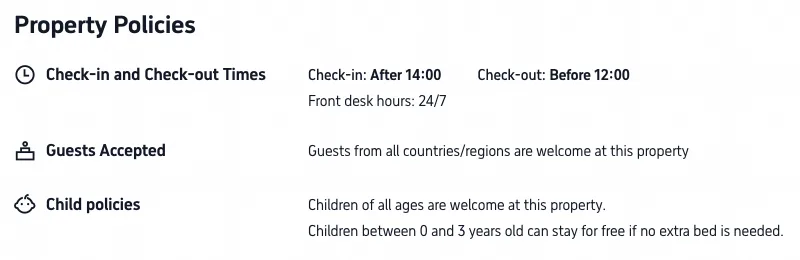 Trip.com Property Policies for the Zhenxing Road Atour Hotel in Shenzhen, with the Guests Accepted line reading "Guests from all countries/regions are welcome at this property"